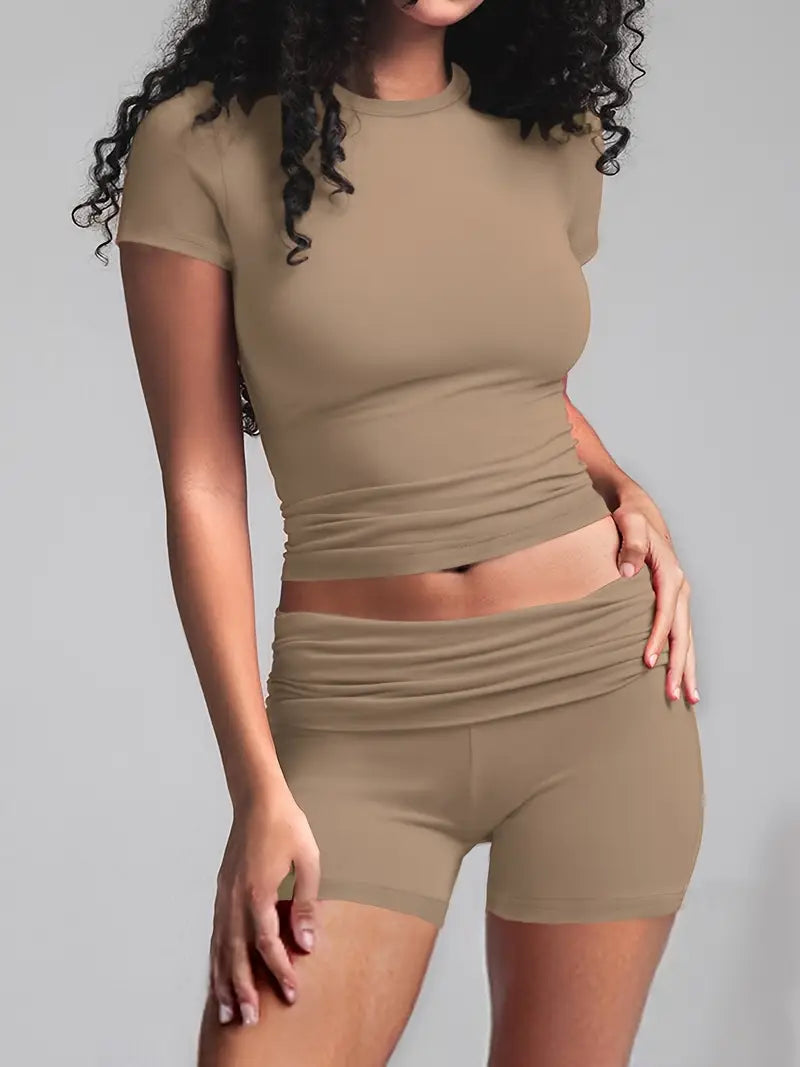 MA Women's Solid Color Modal Loungewear Comfy Set