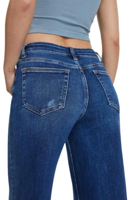 MA MID-LOW Rise Stretchy Baggy Jeans Wide Leg for Women